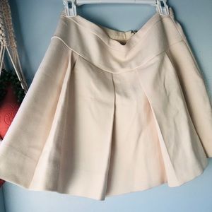 Adorable Cream Pleated Mini Skirt J.Crew size 8
